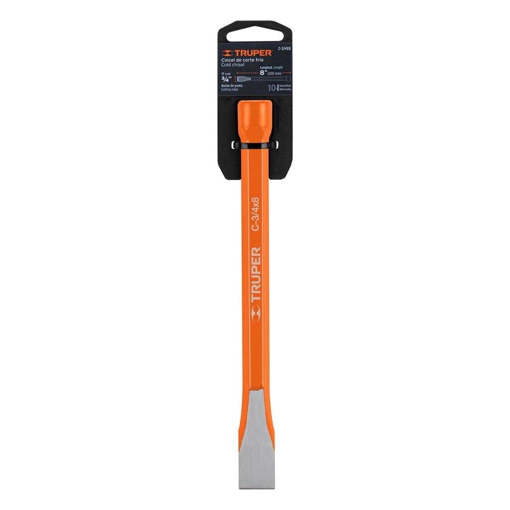 Cincel de corte frío de 3/4 X 8', Truper