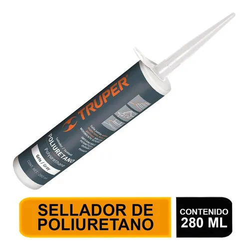 Sellador de poliuretano de 280 ml, gris, Truper