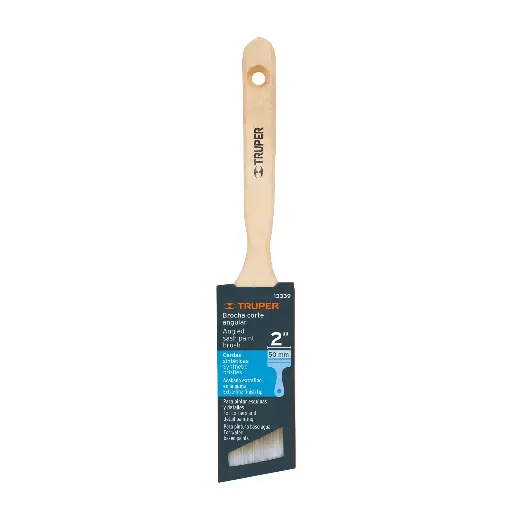 [BRT-2AS] Brocha cerdas sintéticas 2' corte angular, mango de madera