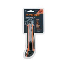 [CUT-6X] Cutter 18 mm profesional con alma metálica y grip, Truper