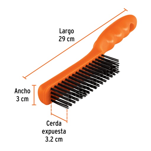 [CEA-54] Cepillo de alambre 64 pinceles de acero al carbono, Truper