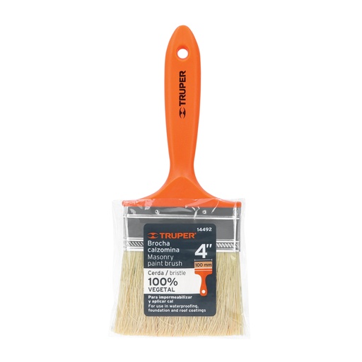 [BREN-4] Brocha para encalar e impermeabilizar de 4', mango plástico