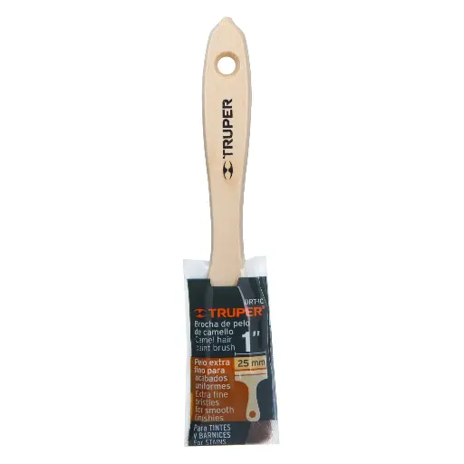 [BRT-1C] Brocha pelo de camello de 1' con mango de madera, Truper