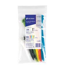 [CIN-20C] Bolsa con 200 cinchos plásticos en colores surtidos, Volteck