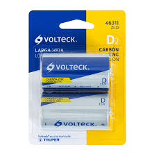 [ZI-D] Blíster con 2 pilas zinc-carbón D, VOLTECK