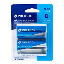 [AL-D] Blíster con 2 pilas alcalinas D, VOLTECK